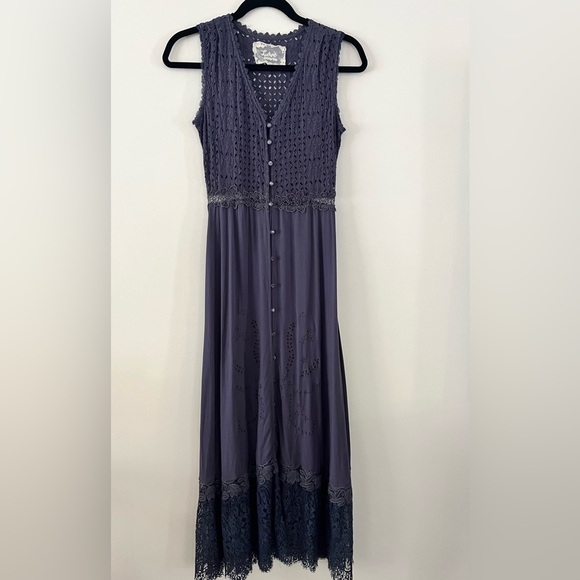 Johnny Was love Boho Maxi Dress Blue XS+ JW Reusable Bag - Picture 13 of 16
